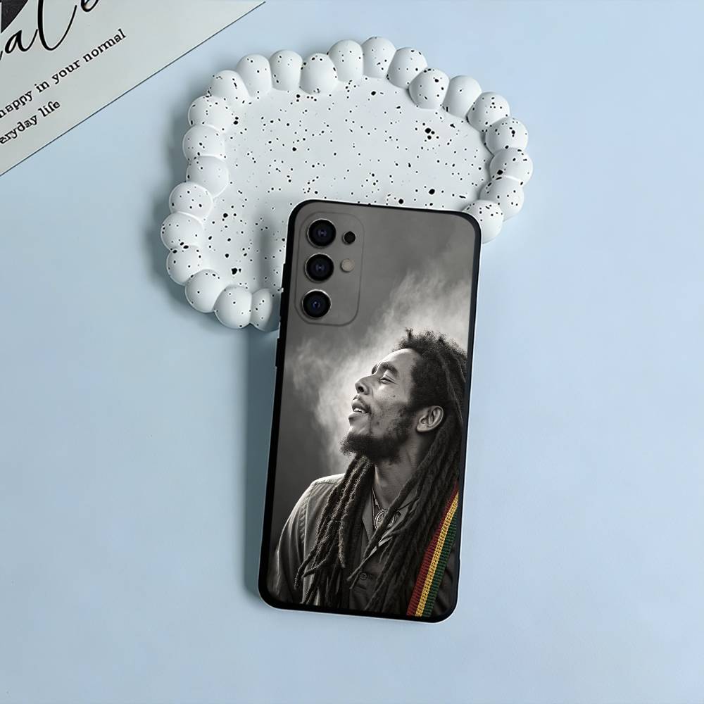 Lion-B-Bob- M-Marley Soft Silicone Case for Samsung S25, S24, S21, S22, S23, S30, Ultra, S20, Plus, FE, Lite-Black