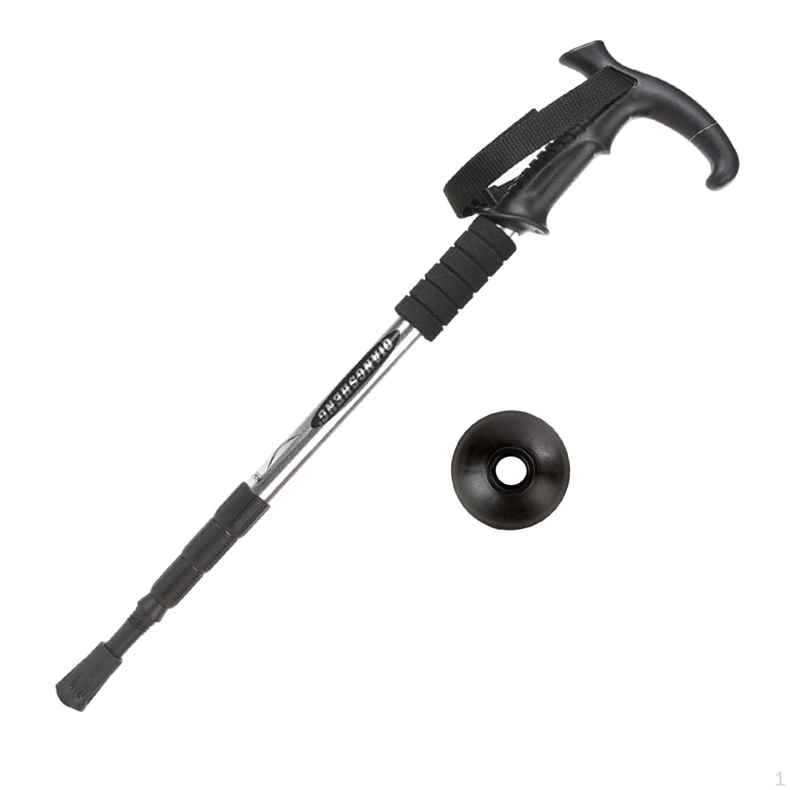 Алюминиевая телескопическая трость для пожилых людей, противоскользящая резиновая ручка, широко используется серебряный