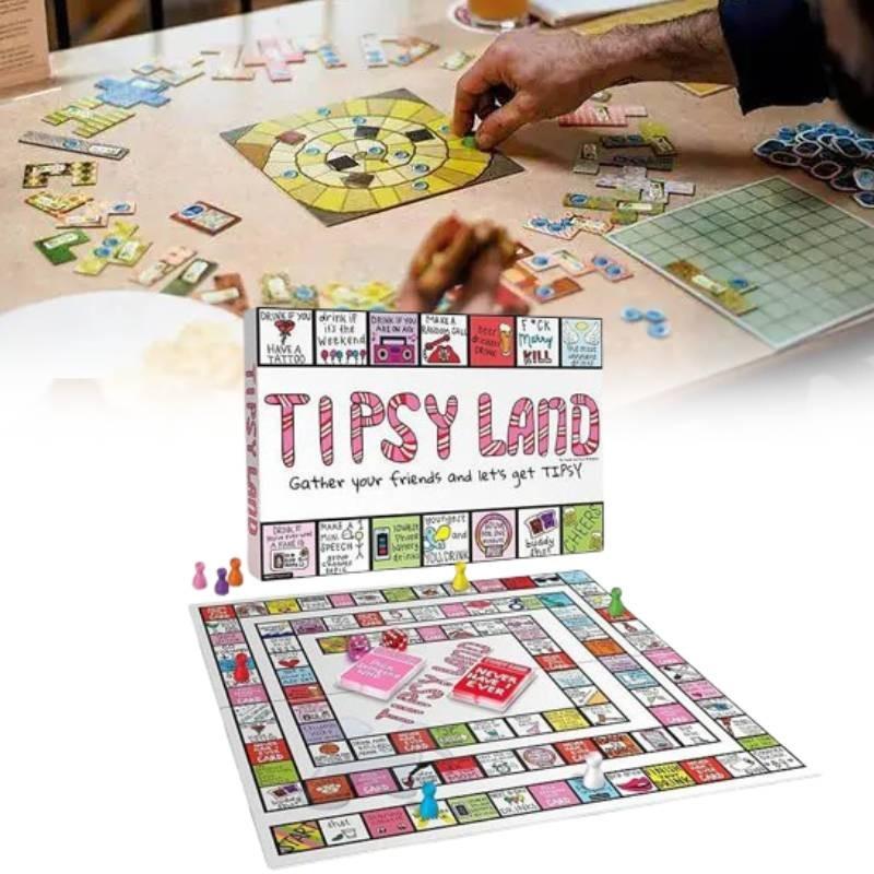 Tipsy Land Party Board Game Vibrant Colorful Game Perfect For Friends And Parties