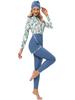 2022 Muslim Ladies' Conservative Zipper Swimsuit with Chest Pad