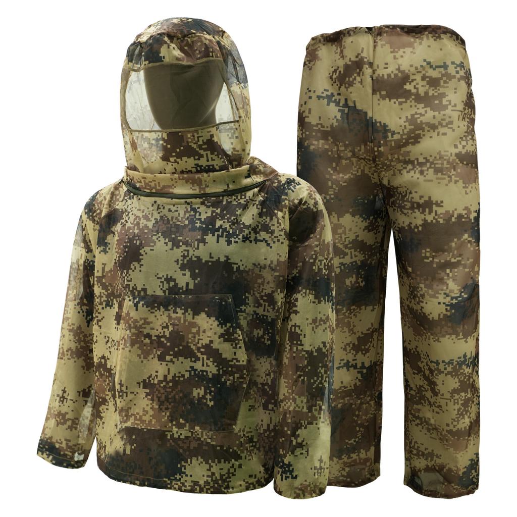 Camouflage Geely Suit Camouflage Adventure Camping Mountaineering Mesh Hooded Mosquito-proof Suit Beekeeping Mosquito-proof Fishing Suit