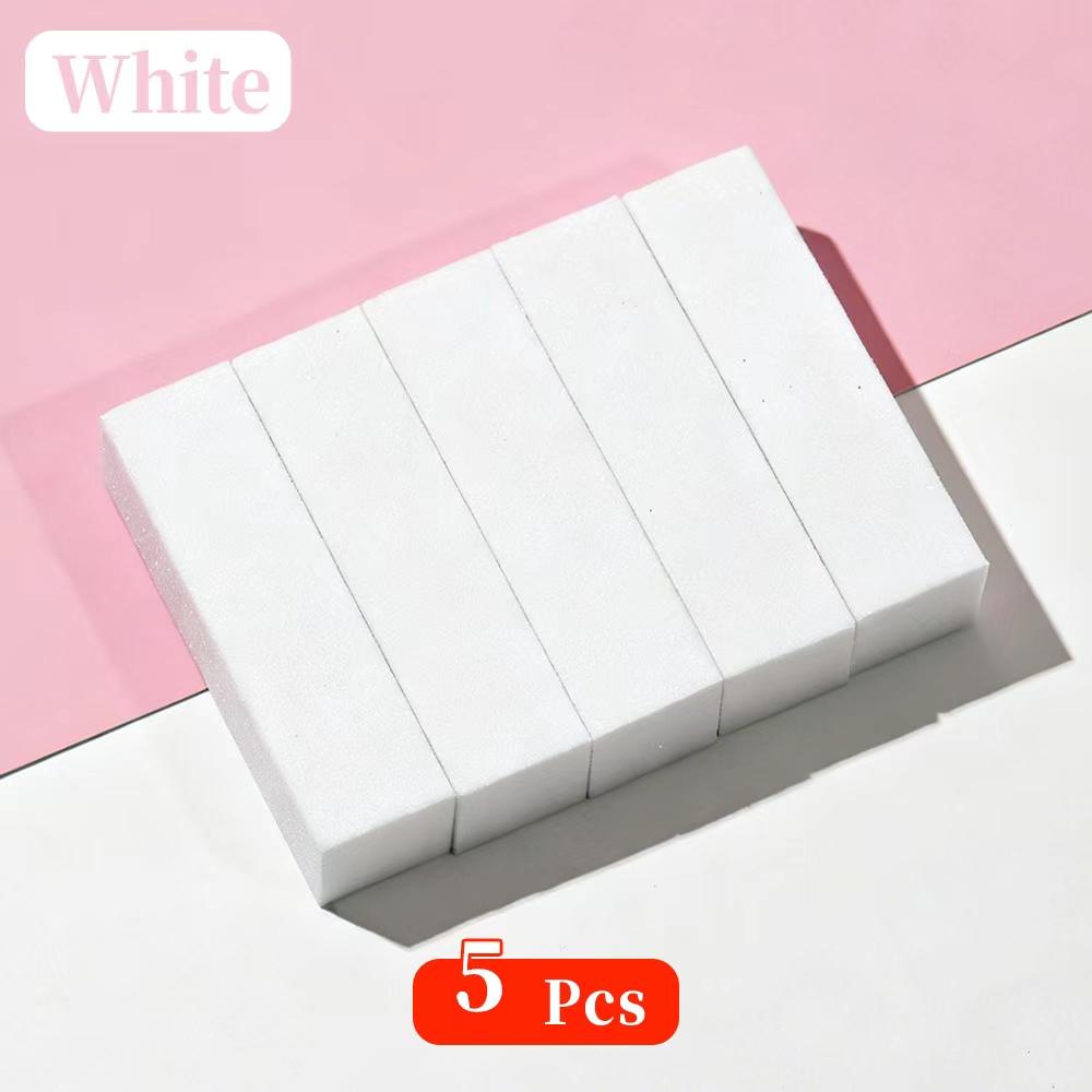 

5/10PCS Sponge Buffer Block Set Nail Files Manicure Pedicure Care Nail Art Buffing Sanding Polishing White Sponge Nail Tools