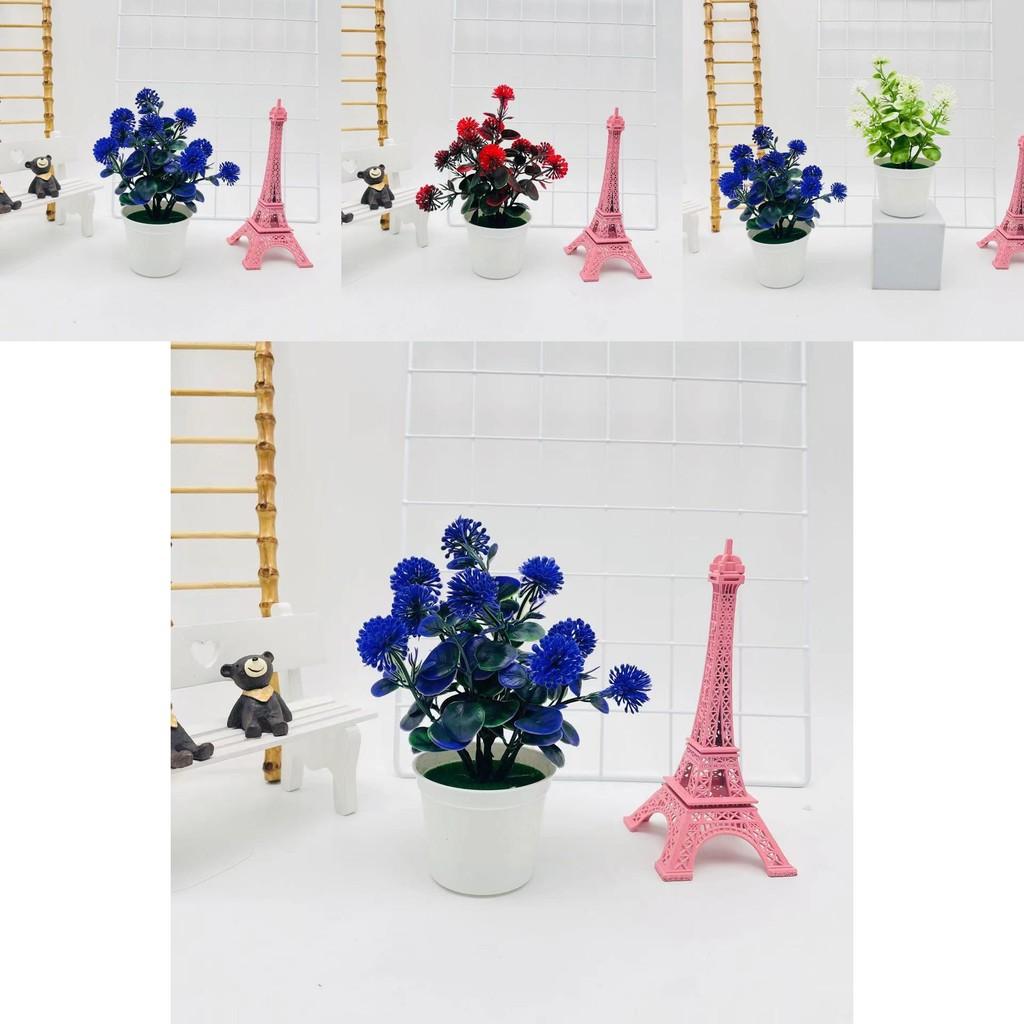 Artificial Lilac Flower Plant Pot For Office Decor With Realistic Plastic Blooming Gift For Home And Garden