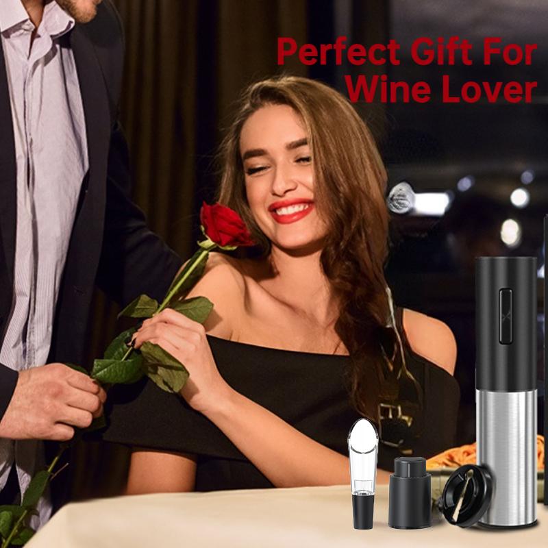 Electric Wine Opener Rechargeable Automatic Corkscrew for Kitchen Wine Bottle Opener with Accessories USB Charging Suit for Home