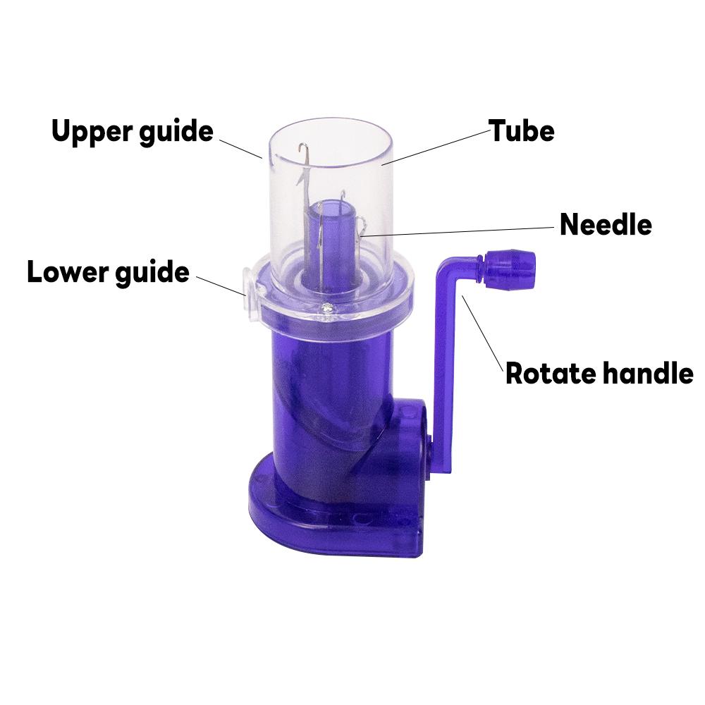 Portable Hand Knitting Machine Hand Crank Knit Loom for DIY Sweaters and Scarves Embellishment Tool with Accessories for Weaving