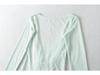 Halter Neck Chest-Pad Vest Top with Long-Sleeve Flowing Collar Cover-Up - Women's Two-Piece Hot Girl Set