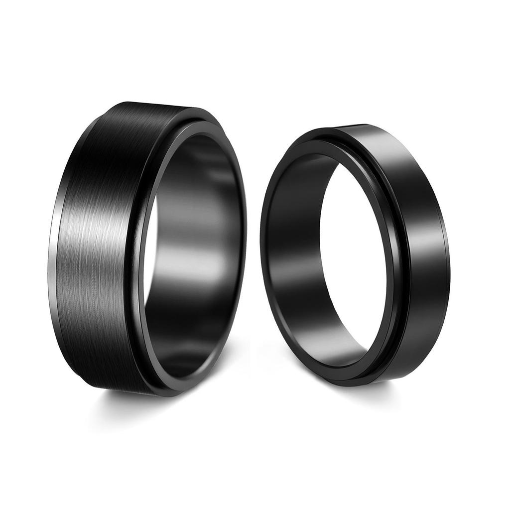 Drehbarer 6/8mm Titanstahl Herren Outdoor Partnerring