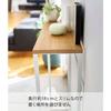 Yamazaki Tower Console Table, White, W60 X D18.5 X H80.5cm, Slim Design with Display Shelf and Hooks, Side Table, 5164