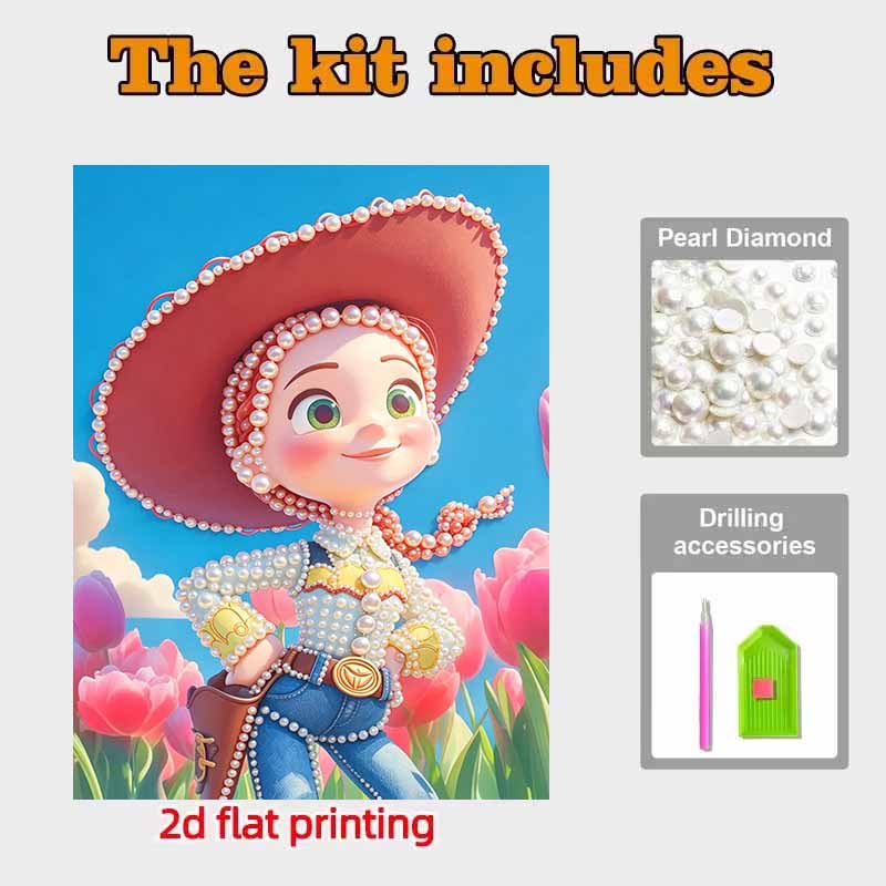 Disney Pearl Painting Toy Story Trish Handmade DIY Pearl Gemstone Painting Pictures Crafts Special Shape Home Wall Decoration