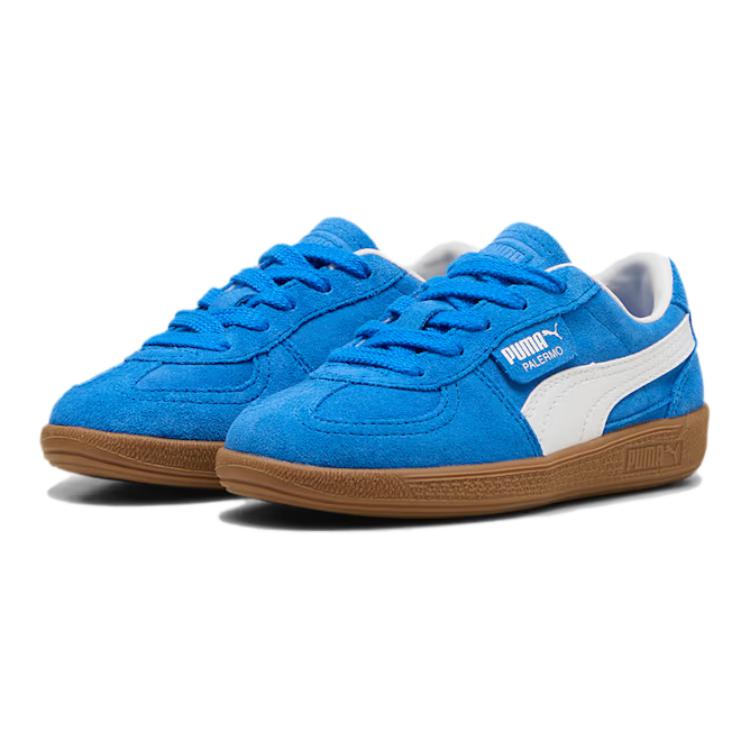 Puma Palermo Little Kid Hyperlink Blue Gum Kids Sneakers White 397273-11