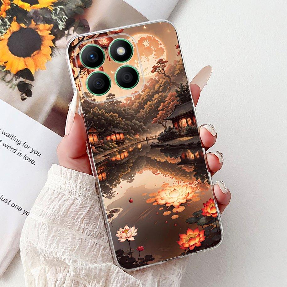 Case For Honor X8b Cover LLY-LX1 LLY-LX2 LLY-LX3 Lovey Heart Cartoon Soft Clear Silicone Phone Case For Honor X8a CRT-LX1 Bumper