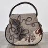 Bohemian Style Mini Woven Cloth Bag With Zipper Pocket For Casual Travel