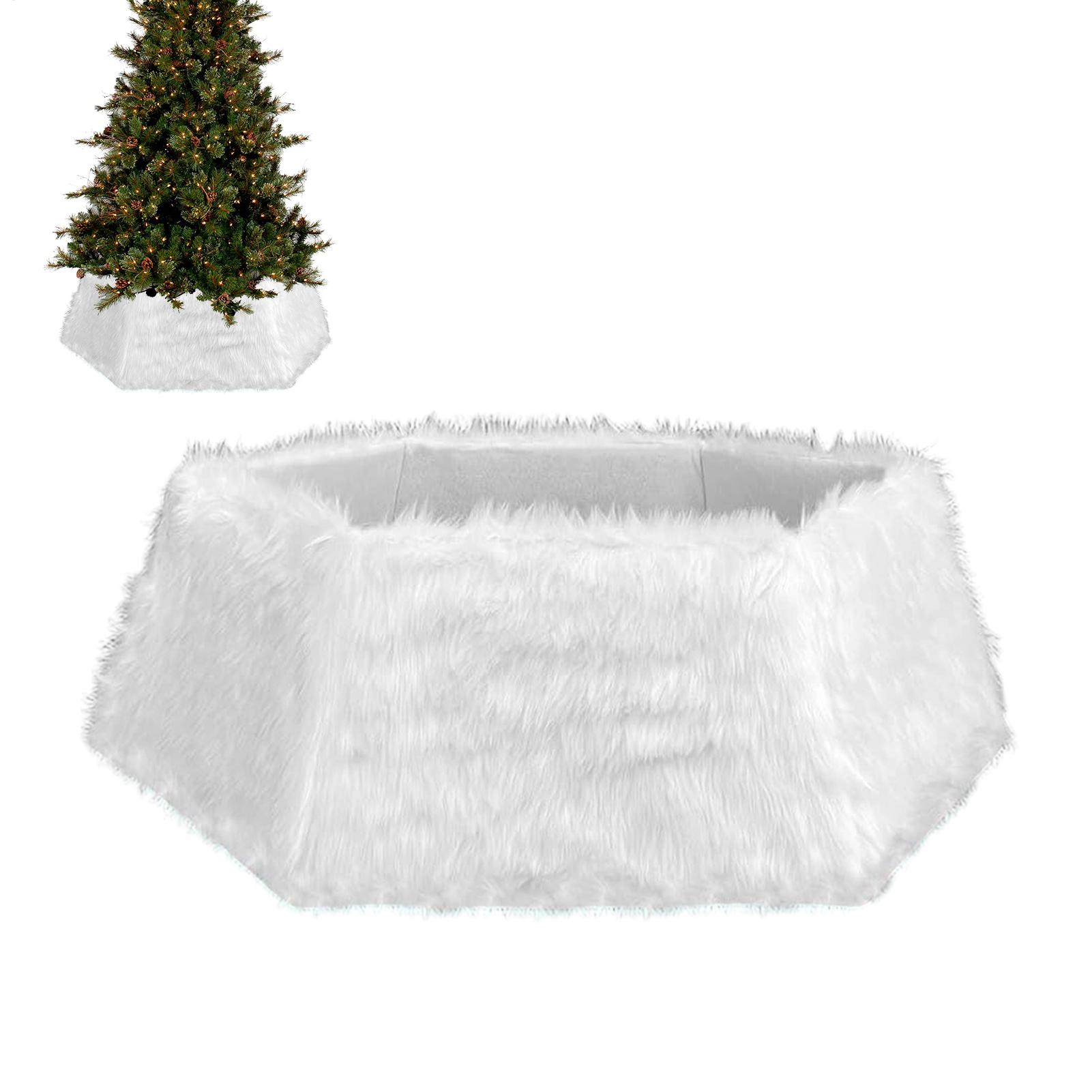 Богемный воротник для рождественской елки Складная юбка для рождественской елки Рождественский мягкий плюшевый белый воротник Юбка-чехол для основания искусственной елки China Mainland