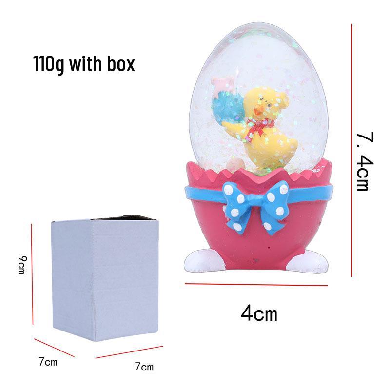 Easter Cute Glass & Resin Bunny Egg Ornaments for Window & Courtyard Decor