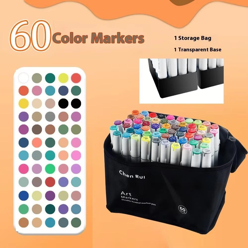 Dual Tip Acrylic Paint Marker Pens Large Capacity Brush Tip Paint Pens for Rock Wood Glass Ceramic DIY Art Supplies