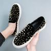New Men's Hip-hop Punk Rivet Loafter Leisure Platform Leather Shoes Male Comfortable Sneakers Tenis Masculino Zapatos Hombre