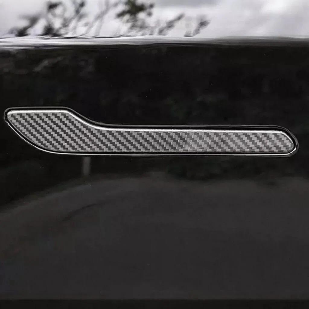Tesla Carbon Fiber Door Handle Scratch Protection Accessory Compatible with all years of Model 3/Y
