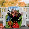 Bing Bunny Flannel Blanket Soft Warm All-Season Throw, Design for Camping, Car Travel, Hiking Sofa, Bed, Office Perfect Gift for Parties