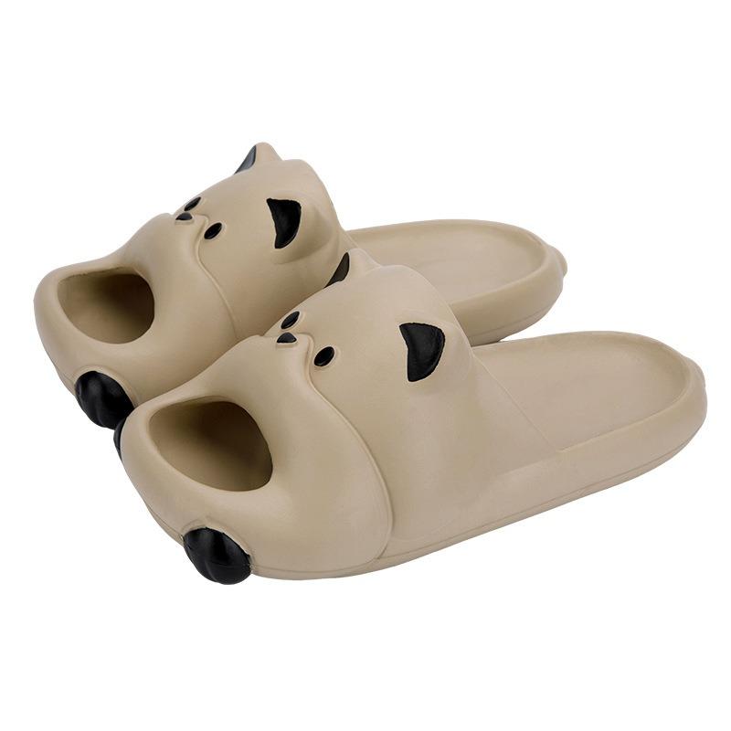 Warm edge fun puppy couple cool slippers soft bottom summer men and women home outside slippers summer