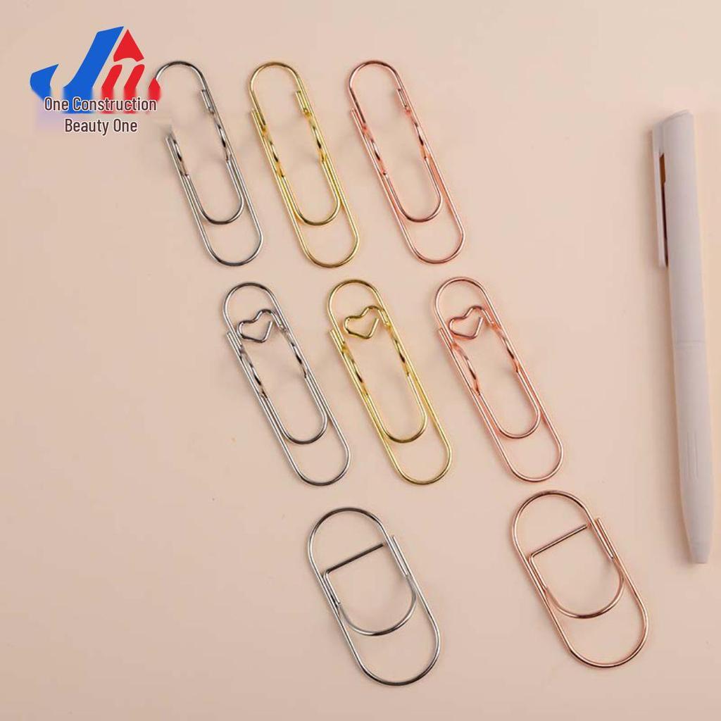 Heart-Shaped Metal Pen Holder Clip - Creative Notebook Accessory