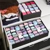 1/2/4PCS 24Grid Fabric Foldable Closet Organizer Box For Socks Underwear Ties Home Decor