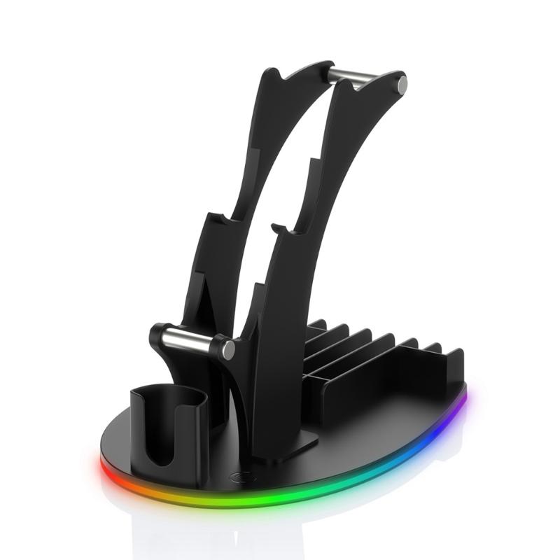 Colorful Light Stand For Controllers And Game Accessories Storage Headset Organization With DIY Design And Color Option