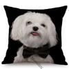 Pet Dog Portrait Print Sofa Throw Pillow Case Dachshund Terrier Samoyed Living Room Chair Decoration Cushion Cover Cojines
