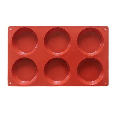 Velké silikonové formy na dorty Disky Forma na sušenky 6 otvorů Kulatý válec Forma na čokoládu na sušenky Bonbóny Želé Muffin Sendviče Mýdlo