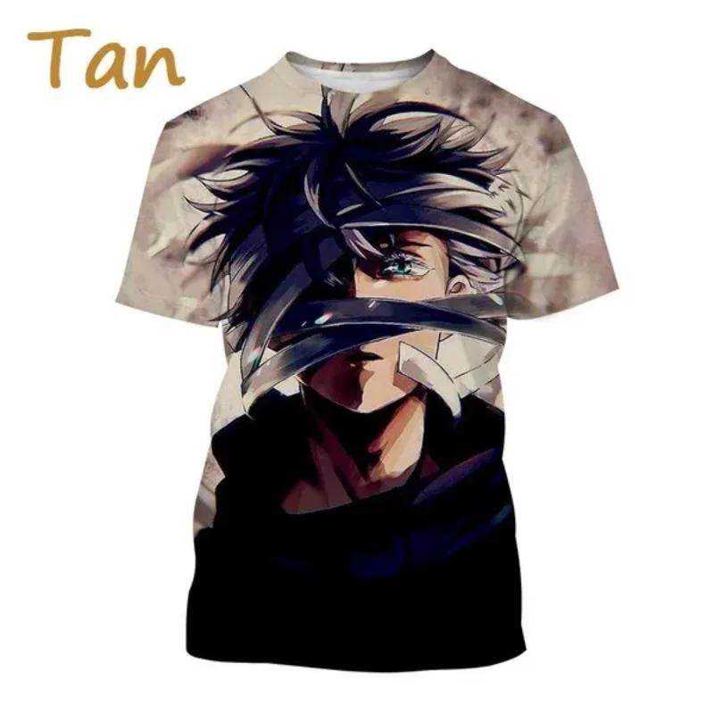 HerSight Nieuwe Gojo Satoru en Itadoru Yuji 3D Print T-shirt Mode Herenkleding Jujutsu Kaiju Grafisch T-shirt Harajuku Street Tops Tees M