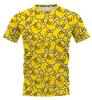 Cartoon yellow duck T-shirt 3D printing T-shirt men's and women's T-shirt short-sleeved street trend crew neck top Asian size