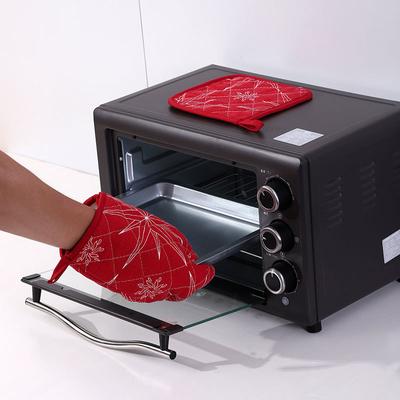 Weihnachtsdekorationen Weihnachts-Haus-Küchenartikel, Mikrowellenhandschuhe Hitzebeständiges Matten-Set
