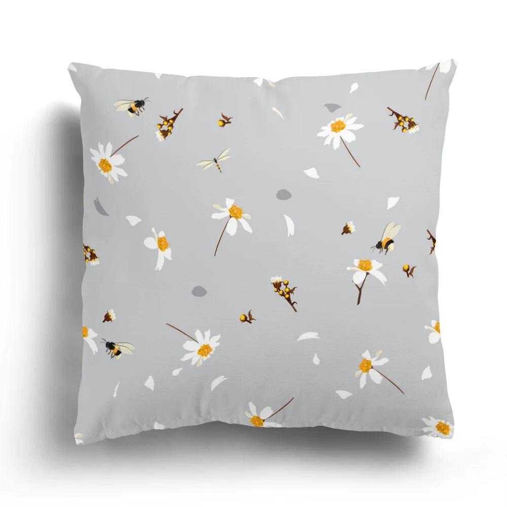 Fashion Pillowcase Cushion Cover Home Decoration Sofa Small Fresh Flower Chrysanthemum