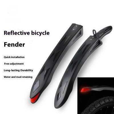 1 Satz Hochfeste Fahrrad Schutzbleche vorne hinten für 26-27,5 Zoll MTB S Fahrradzubehör Reflektierendes Fahrrad