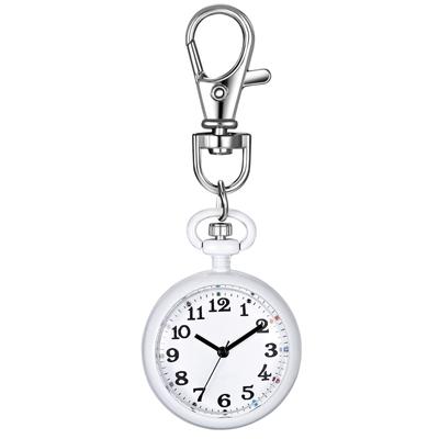 Clip-Uhr Schlüsselanhänger Analog Karabiner Uhr Krankenschwester Uhr Taschenuhr Wasserdicht Outdoor Fashion Accessoire