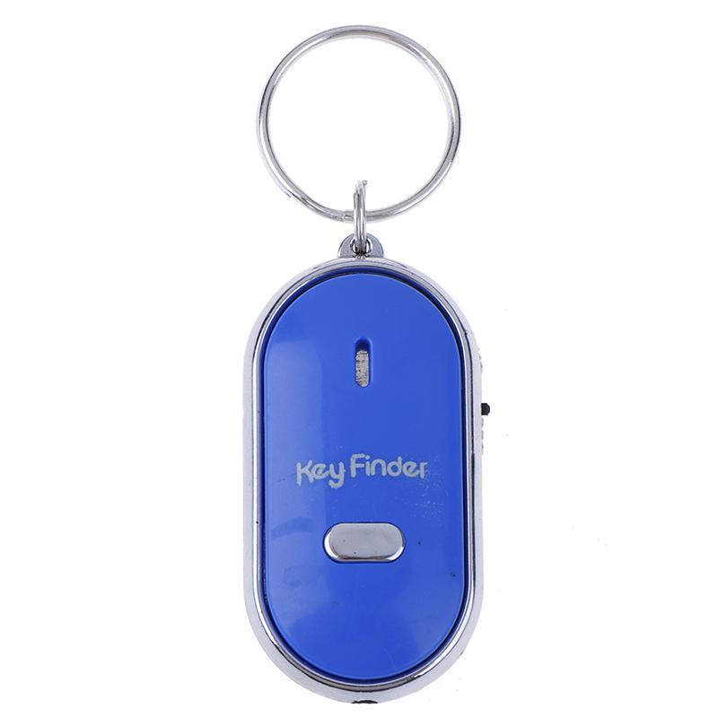 Blue Anti-Lost Key Finder Locator Keychain Whistle Beep Sound Alarm Led Light