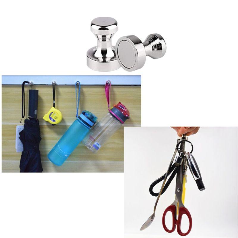 

10 шт., неодимовый магнит, супер сильный магнитный крючок, круглая домашняя кухонная настенная вешалка для холодильника, мини