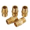20 Pcs 18 BSP To 18 BSP External Thread Brass Pipe Hex Nipple Fitting Quick Adapter