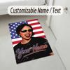 Personalized Crystal Velvet Carpet,Billie Eilish Custom Printed Name, Plush Area Rug For Home Indoor Decor