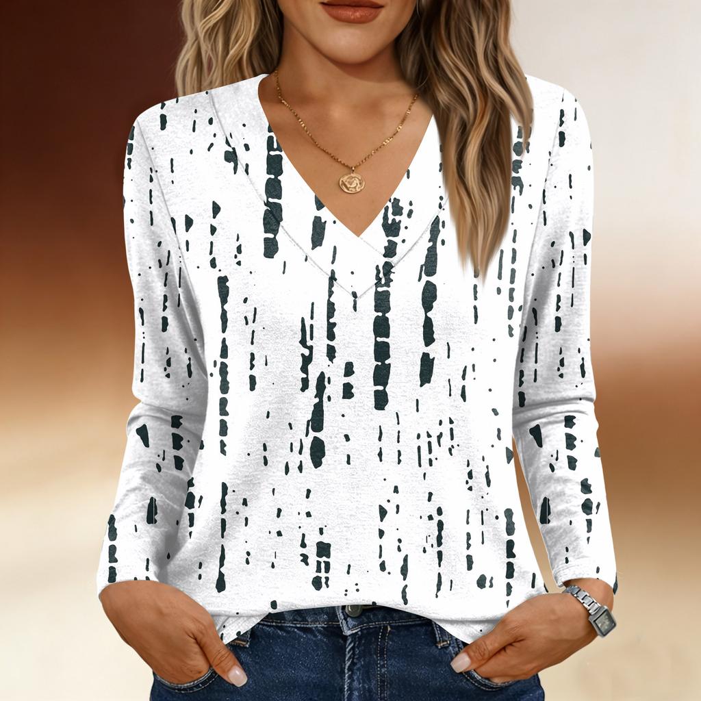 Long Sleeve Shirts For Women Cute Print Graphic Tees Blouses Casual Plus Size Basic Tops Pullover