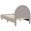Children s Bed Frame with Headboard Light Gray 70 x 140 cm Boucle