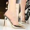 Summer High Heel Sandals Women Metallic Patent Leather Sandals Designer Ladies Gladiator Sandal Shoes