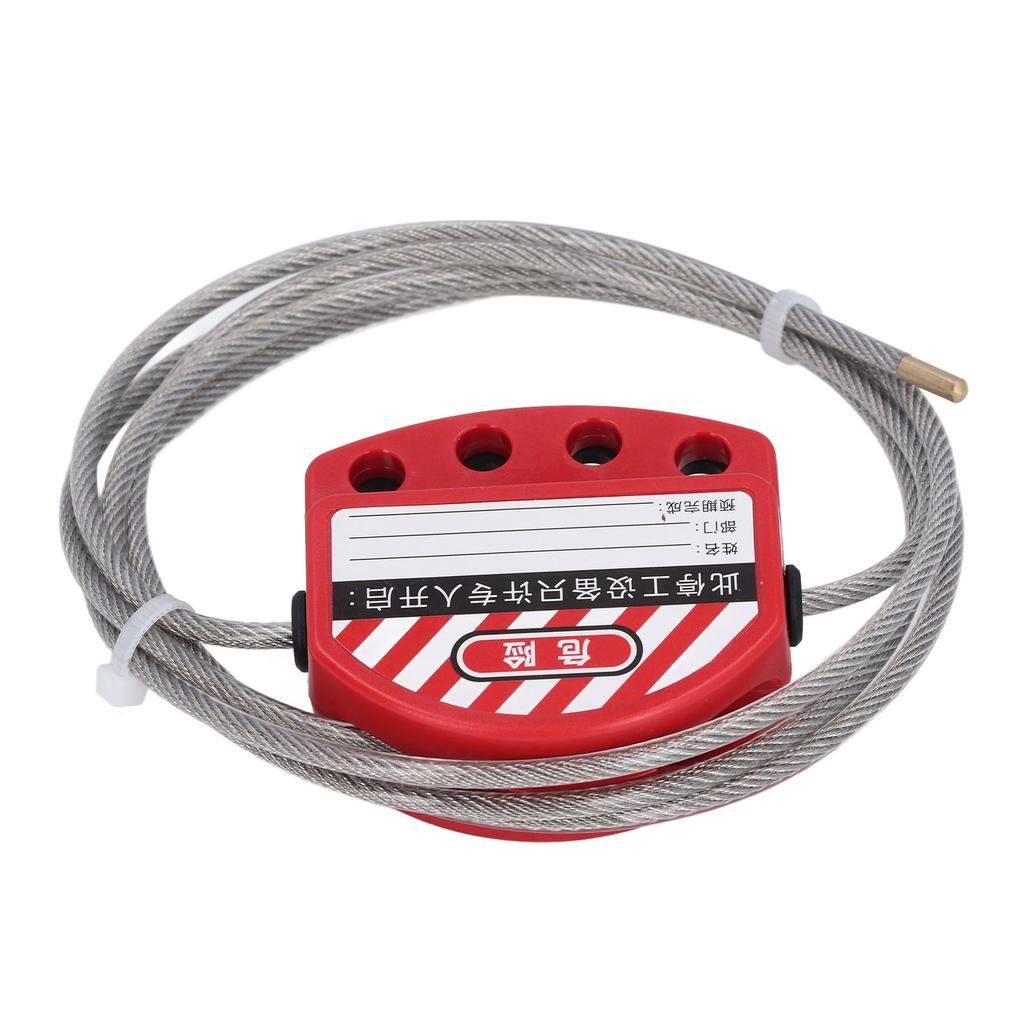 BD L11 4 Lockout Tagout Cable Lock 4mm Stainless Steel Adjustable Cable Lockout for Equipment Maintenance