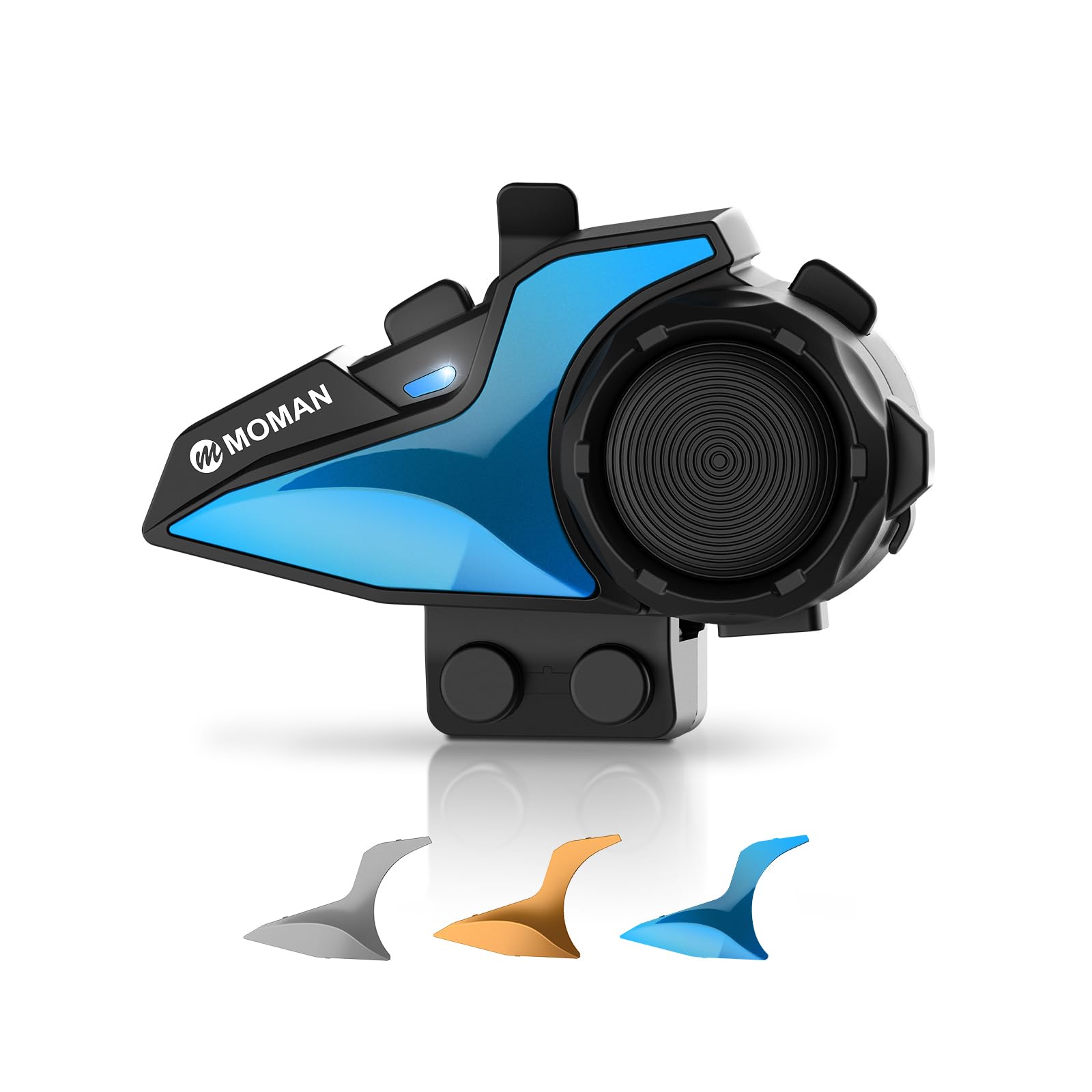 

Moman H2E Dual-Chip Motorcycle Intercom (2-Rider / 1000 m Range / Audio Multitasking / JP Voice Guide)