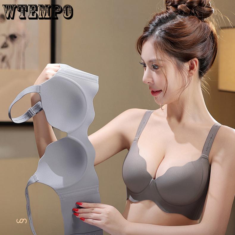 Large Size Adjustable Bra for Women Seamless Gathering Seamless Bra Top Support Anti Sagging Bra No Steel Ring Bra