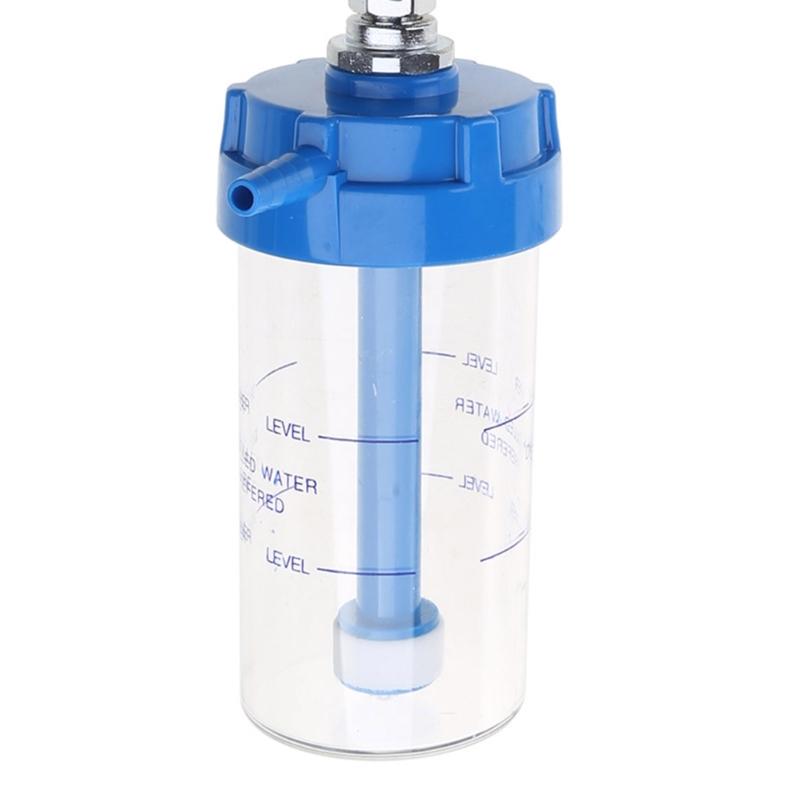 Buoy Type Oxygen Pressure Gas Regulator Inhaler G5/8" Thread O2 Pressure Reducer Oxygen Gauge Flow Meter Zinc Alloy