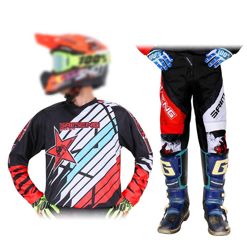 Motocross Gear Set for Kids Youth Jersey Pant Kits Child Green Motorcycle Black 3 4 5 6 7 8 9 10 Year Off-road Suit Blue Orange Enduro Cross Boy Girl