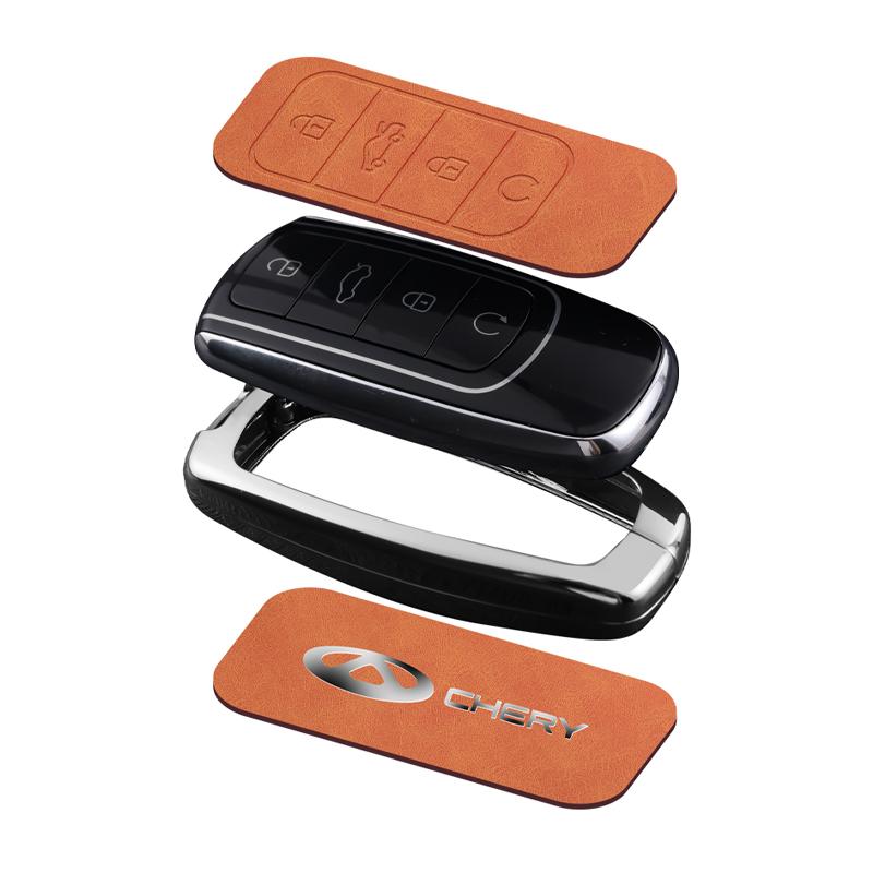 Zinc Alloy Leather Car Key Case Cover Protective Shell For Chery Jaecoo J7 J8 7 Tiggo 8plus 8 5 Plus 7pro Max Omoda 5 C5 Arrizo