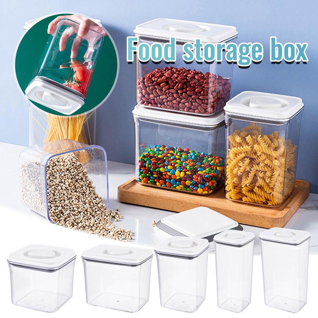 Food Storage Box Food Grade Plastic Large Capacity Transparent Sealed Storage