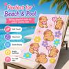 Cute Capybara Pink Beach Towel Flat Print Soft Quick-Dry Microfiber Large Bath Towel for Summer Beach Travel Outdoor Gift