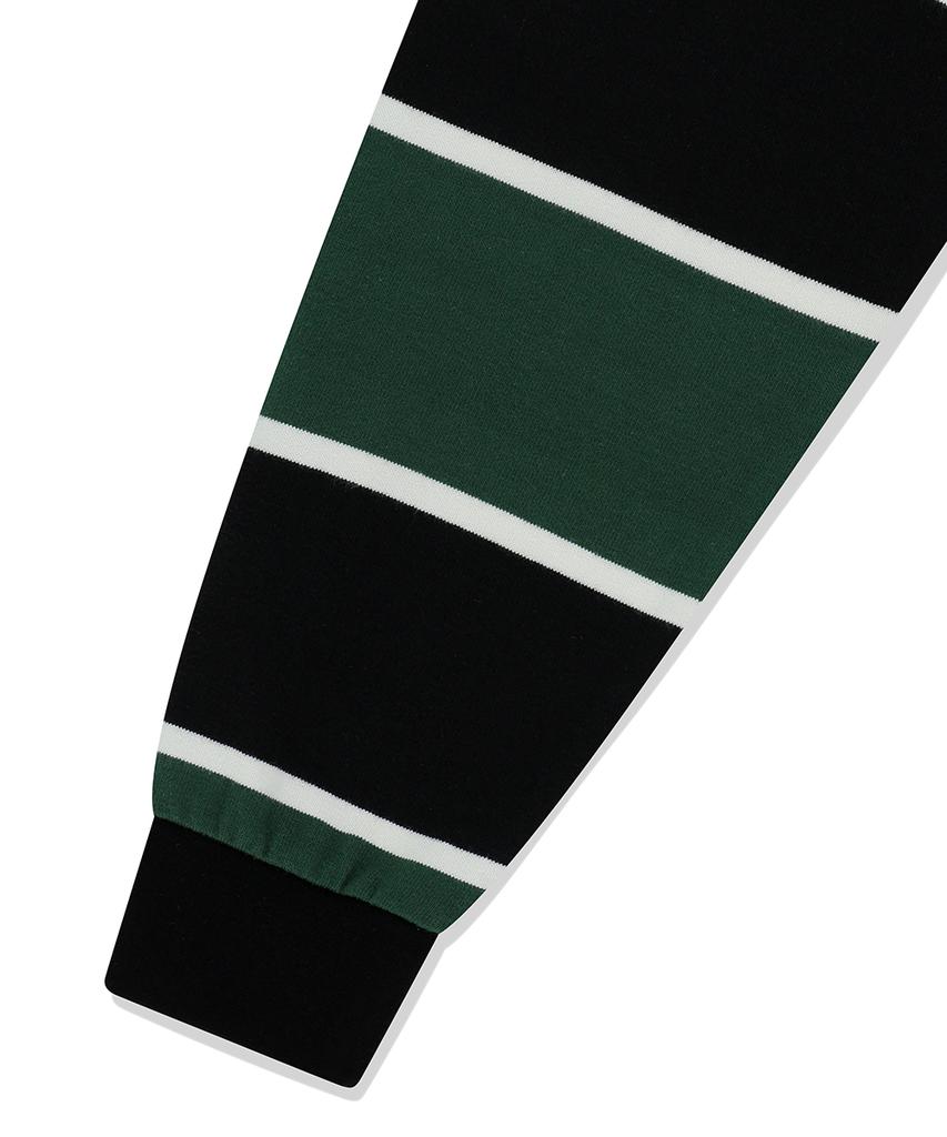 MAHAGRID Stripe Rugby Shirt Green(Mg2Fsmm550A)